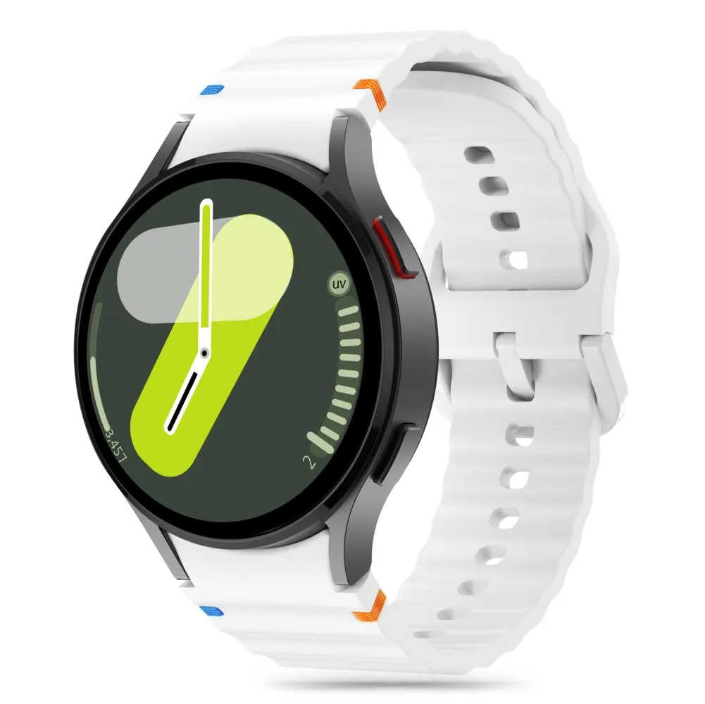 Samsung Galaxy Watch FE suojakuori, suojakotelo valkoinen TECH-PROTECT SILICONE SPORT