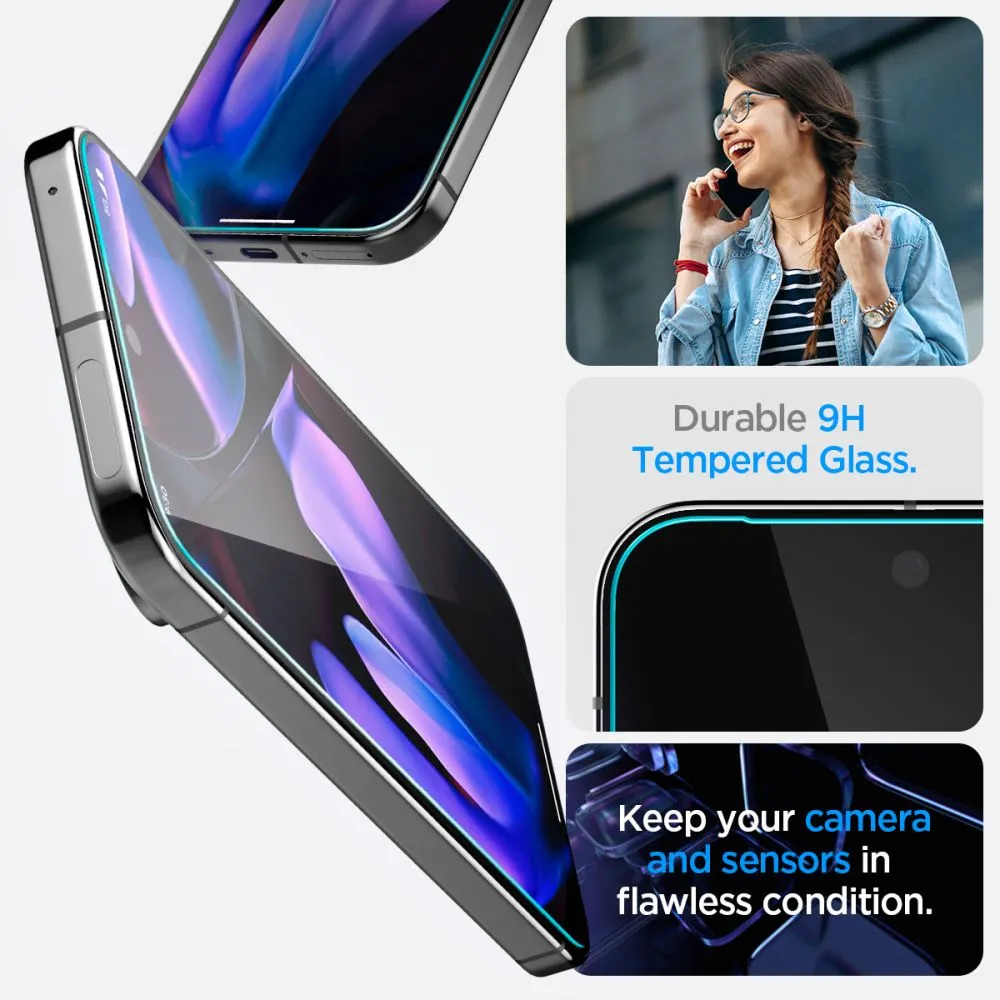 Google Pixel 9 skärmskydd  SPIGEN GLAS.TR ”EZ FIT” 2-PACK