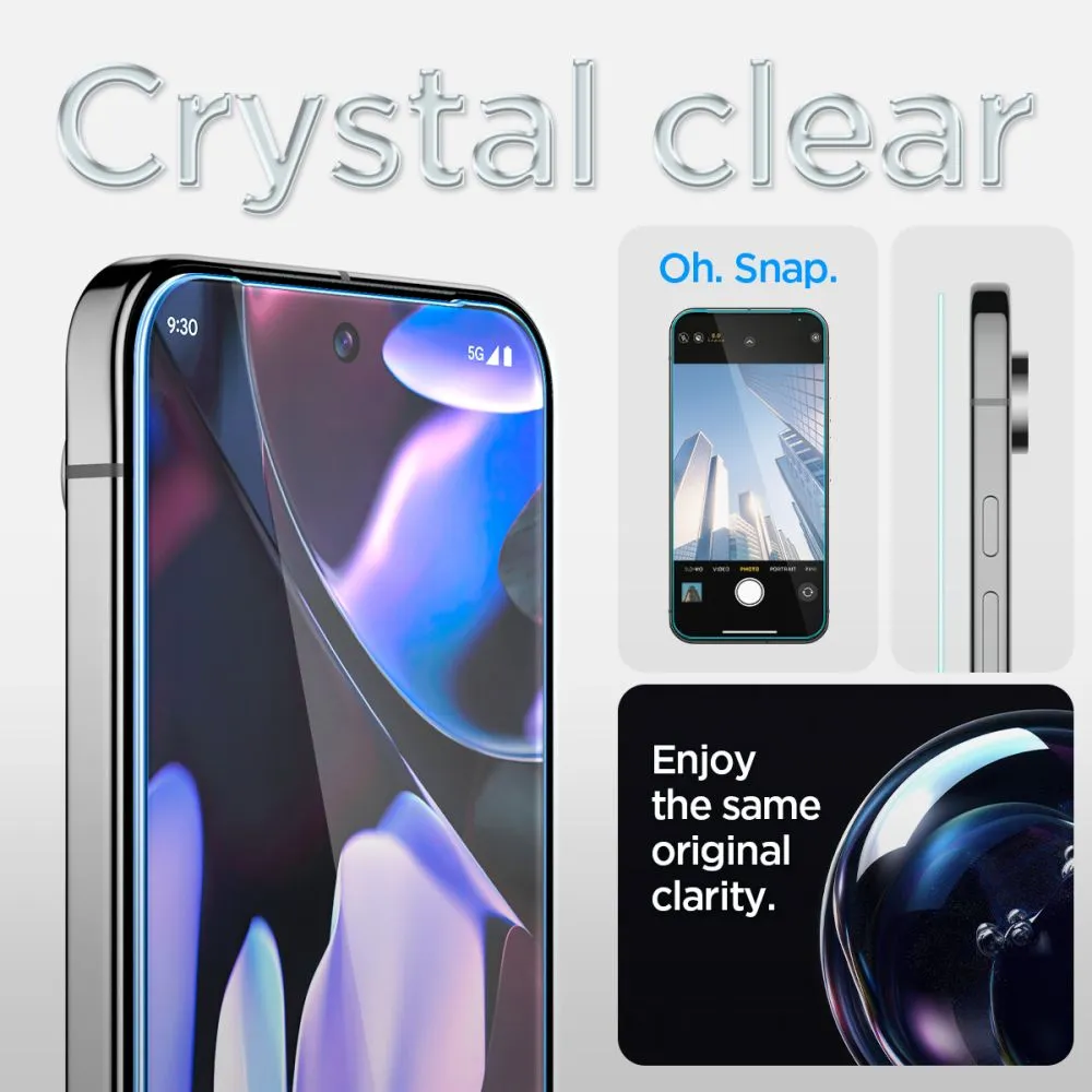 Google Pixel 9 skärmskydd  SPIGEN GLAS.TR ”EZ FIT” 2-PACK