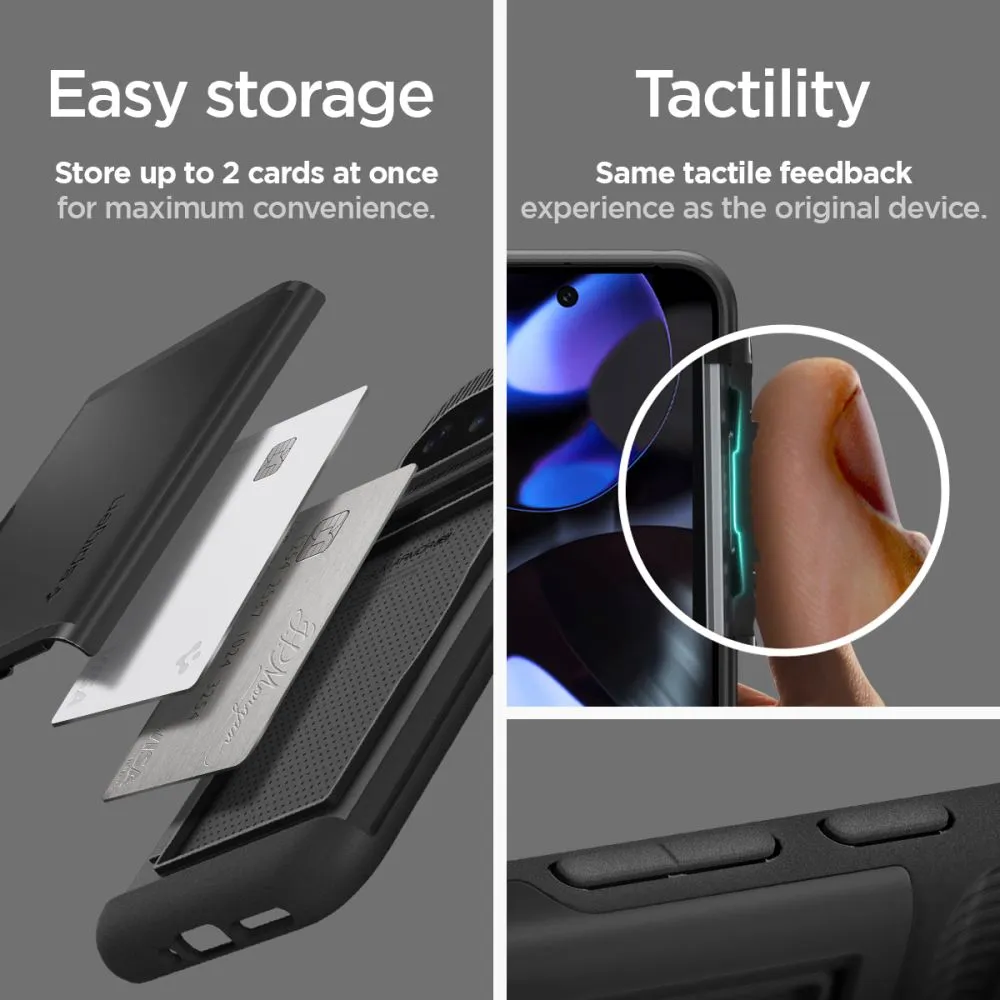Google Pixel 9 skal svart SPIGEN SLIM ARMOR CS