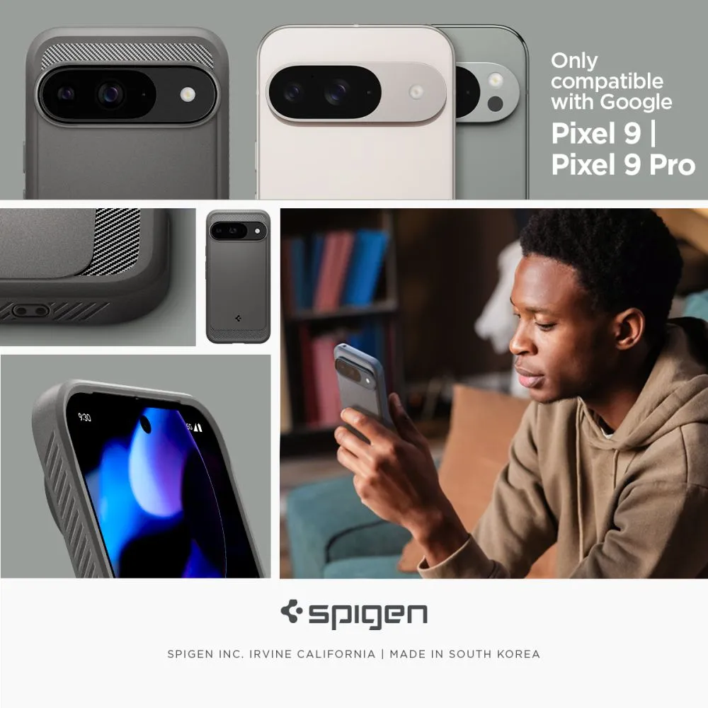 Google Pixel 9 skal grå SPIGEN RUGGED ARMOR