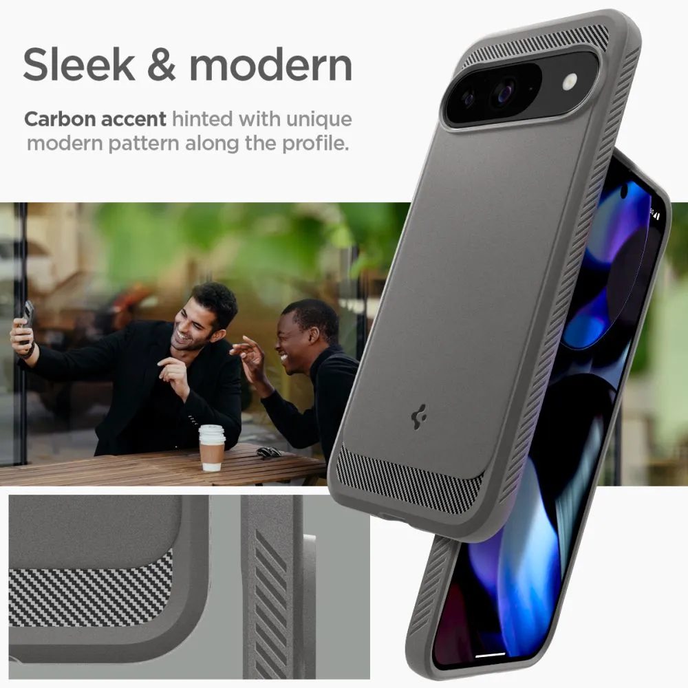 Google Pixel 9 skal grå SPIGEN RUGGED ARMOR