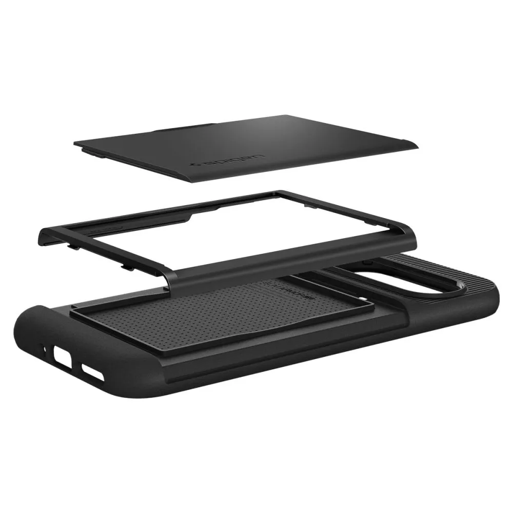 Google Pixel 9 skal svart SPIGEN SLIM ARMOR CS