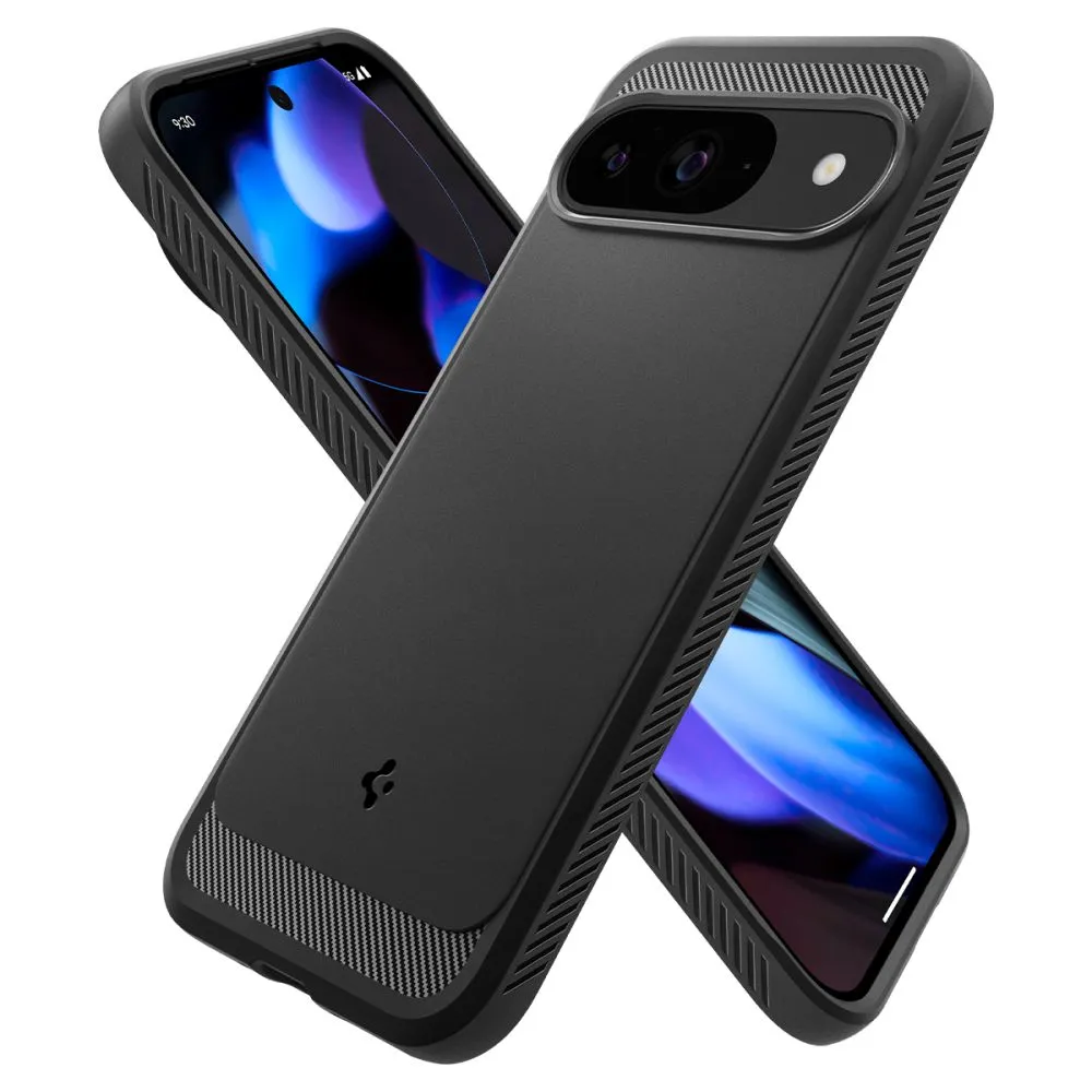 Google Pixel 9 skal svart SPIGEN RUGGED ARMOR