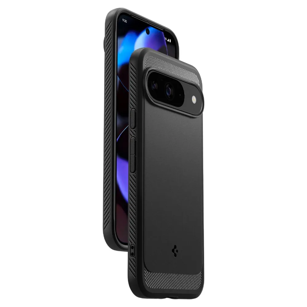 Google Pixel 9 skal svart SPIGEN RUGGED ARMOR