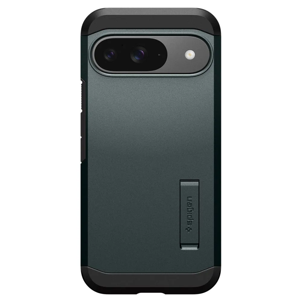 Google Pixel 9 skal grön SPIGEN TOUGH ARMOR