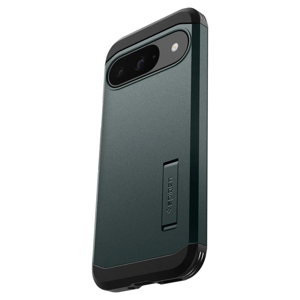 Google Pixel 9 skal grön SPIGEN TOUGH ARMOR