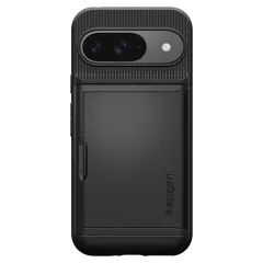 Google Pixel 9 skal svart SPIGEN SLIM ARMOR CS
