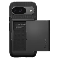 Google Pixel 9 skal svart SPIGEN SLIM ARMOR CS