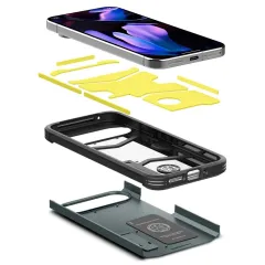 Google Pixel 9 skal grön SPIGEN TOUGH ARMOR