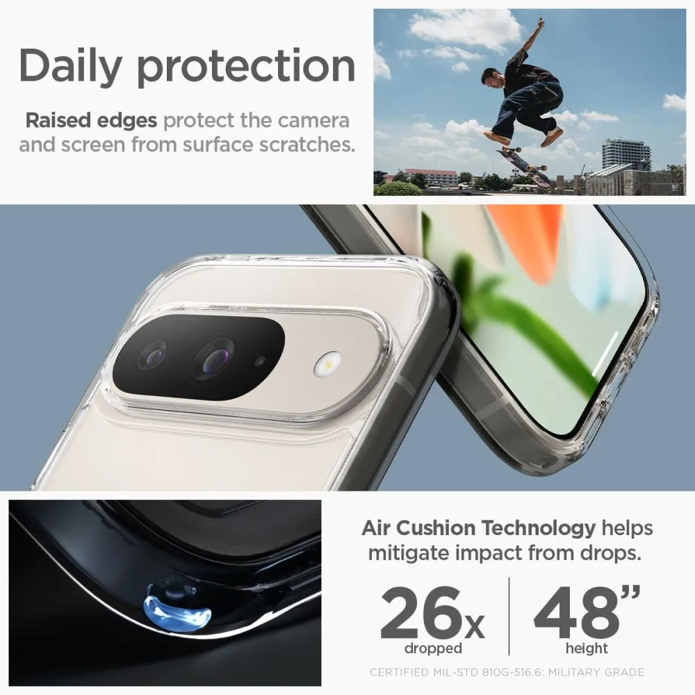 Google Pixel 9 Pro чехол белый SPIGEN ULTRA HYBRID ONETAP RING MAGSAFE