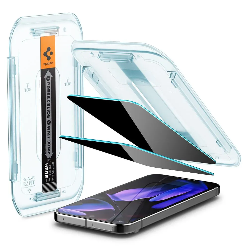Google Pixel 9 Pro защитное стекло SPIGEN GLAS.TR ”EZ FIT” PRIVACY 2-PACK