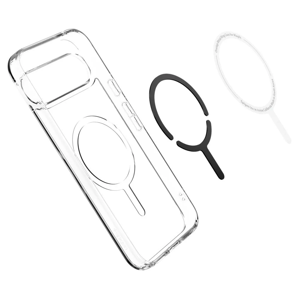 Google Pixel 9 Pro чехол белый SPIGEN ULTRA HYBRID ONETAP RING MAGSAFE