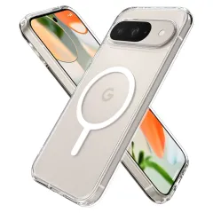 Google Pixel 9 Pro чехол белый SPIGEN ULTRA HYBRID ONETAP RING MAGSAFE