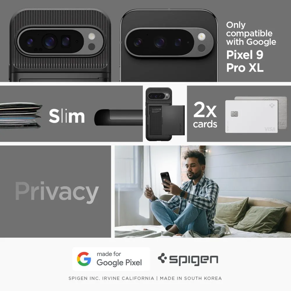 Google Pixel 9 Pro XL case black SPIGEN SLIM ARMOR CS
