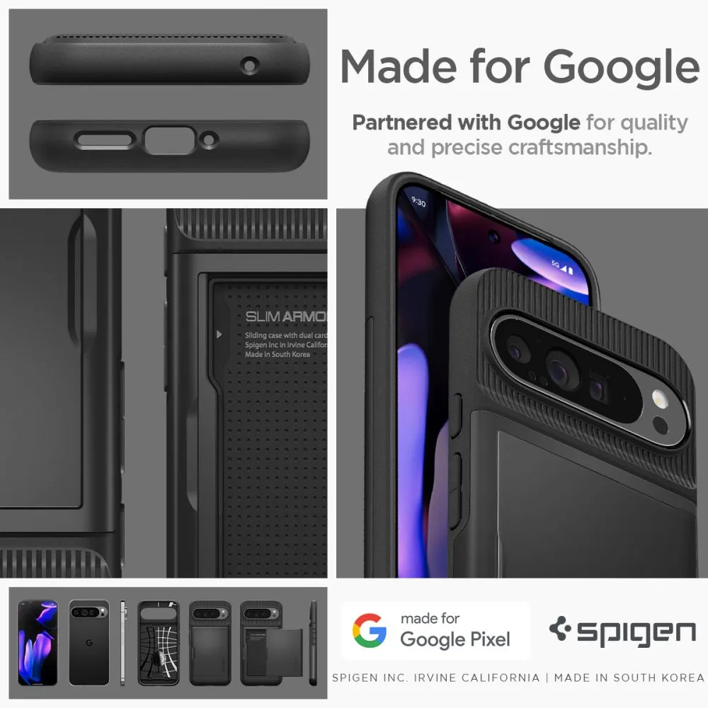 Google Pixel 9 Pro XL case black SPIGEN SLIM ARMOR CS