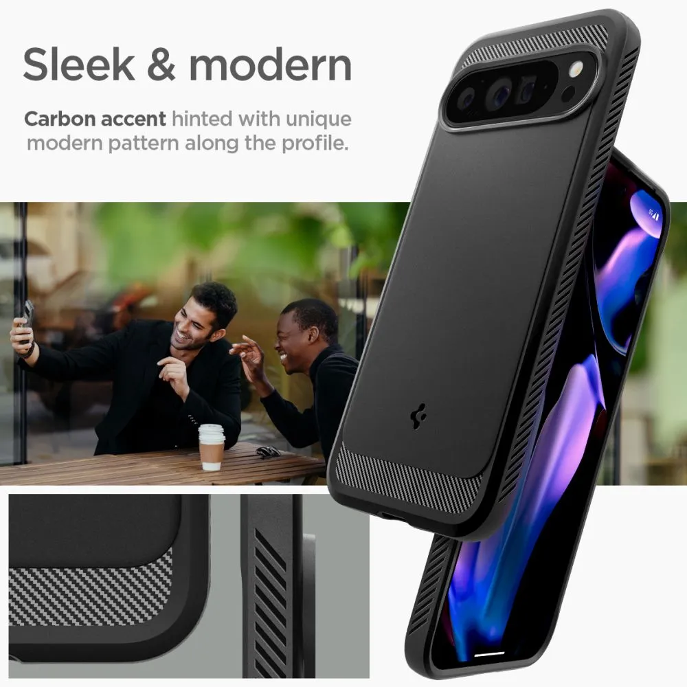 Google Pixel 9 Pro XL case black SPIGEN RUGGED ARMOR