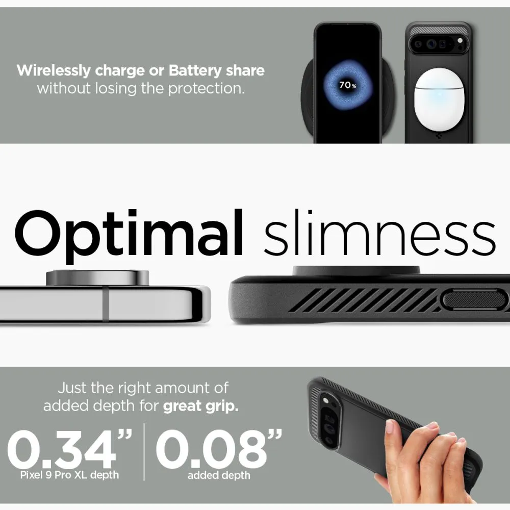 Google Pixel 9 Pro XL case black SPIGEN RUGGED ARMOR