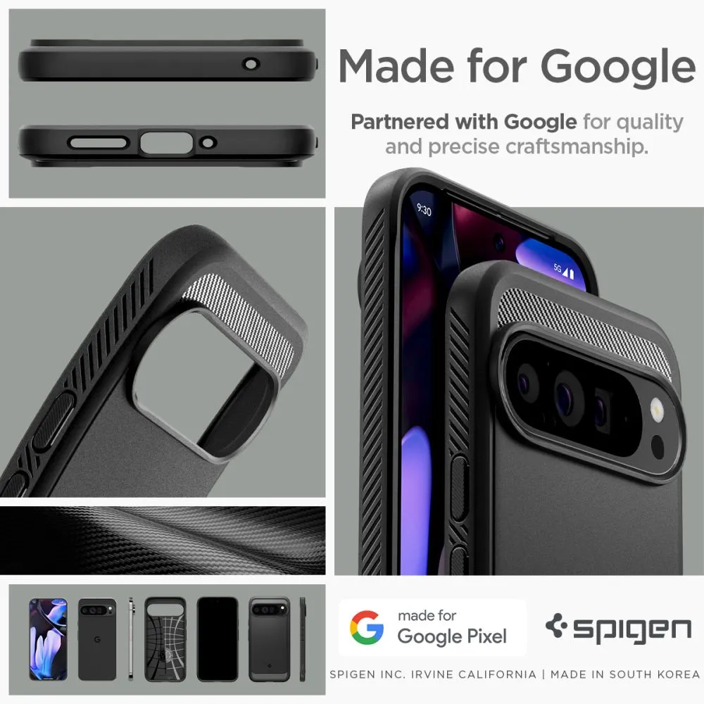 Google Pixel 9 Pro XL case black SPIGEN RUGGED ARMOR