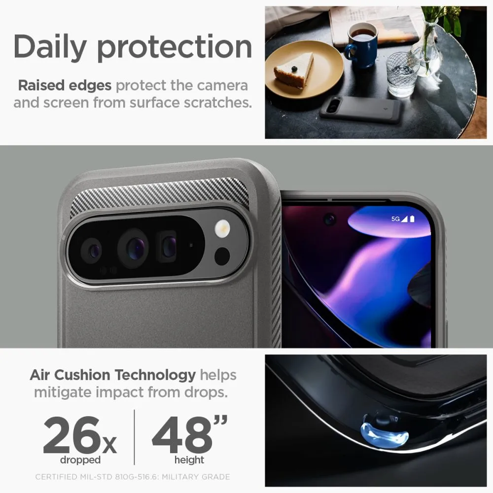 Google Pixel 9 Pro XL case gray SPIGEN RUGGED ARMOR