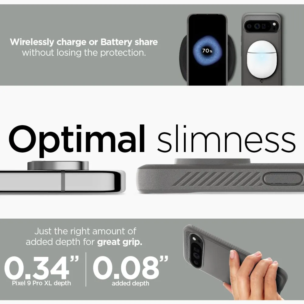 Google Pixel 9 Pro XL case gray SPIGEN RUGGED ARMOR