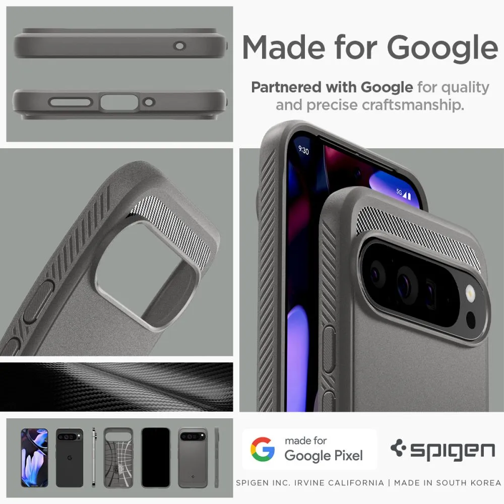 Google Pixel 9 Pro XL case gray SPIGEN RUGGED ARMOR