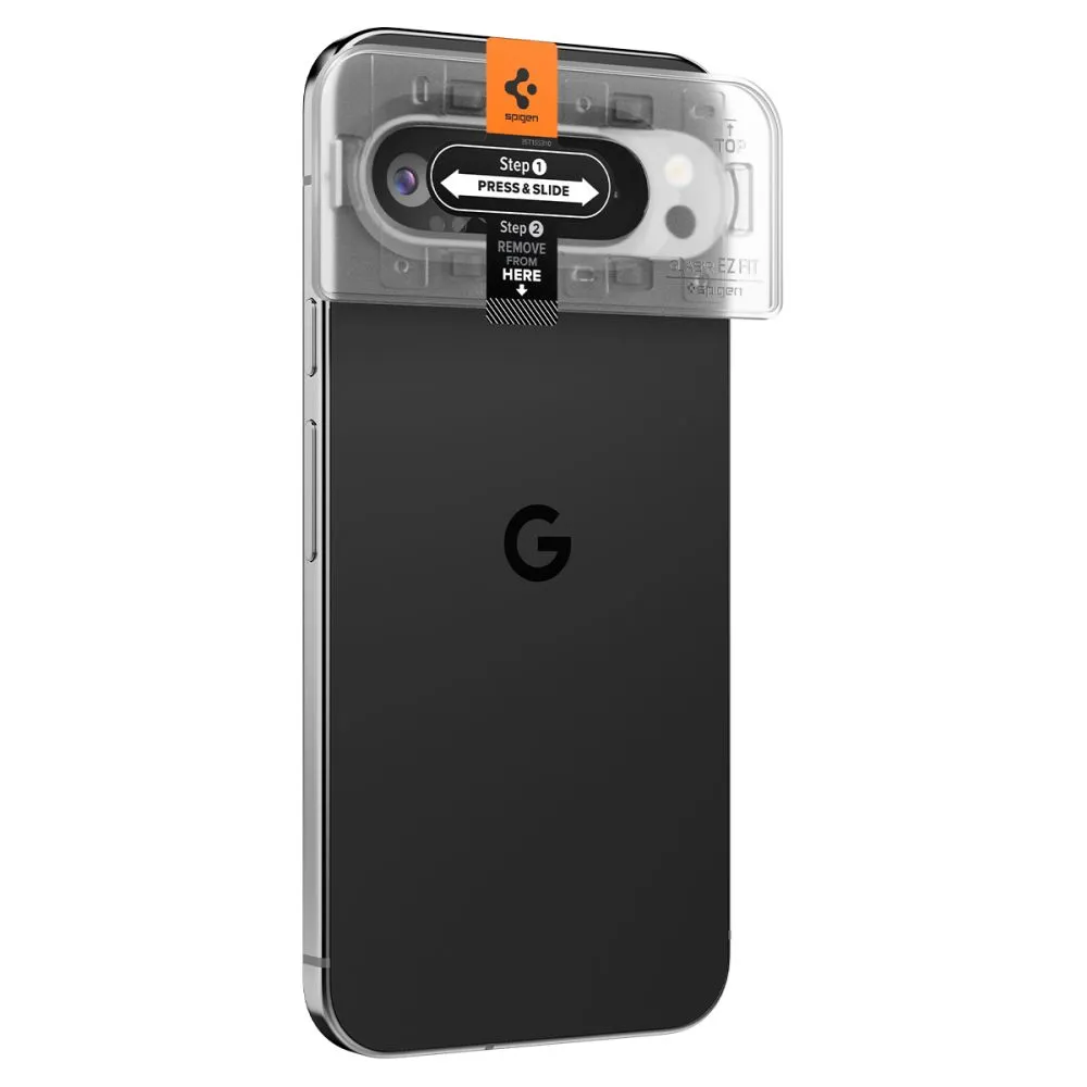 Google Pixel 9 Pro XL skärmskydd SPIGEN OPTIK.TR ”EZ FIT” CAMERA PROTECTOR 2-PACK