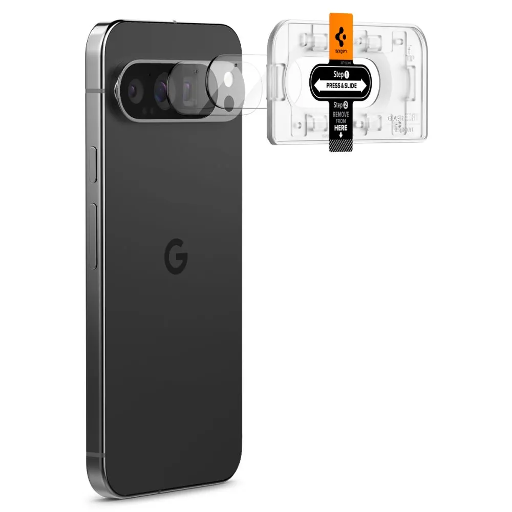Google Pixel 9 Pro XL skärmskydd SPIGEN OPTIK.TR ”EZ FIT” CAMERA PROTECTOR 2-PACK