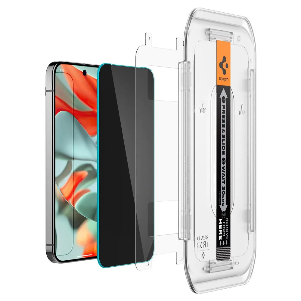 Google Pixel 9 Pro XL skärmskydd SPIGEN GLAS.TR ”EZ FIT” PRIVACY 2-PACK