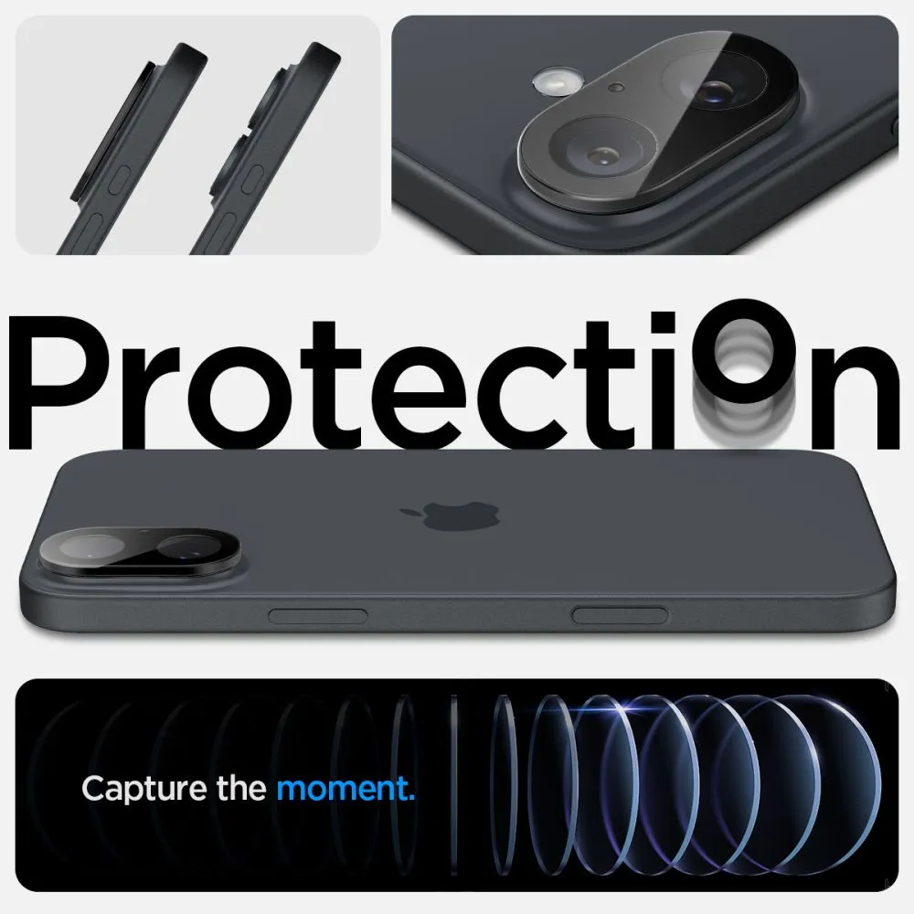Apple iPhone 16 защитное стекло  SPIGEN OPTIK GLAS.TR CAMERA PROTECTOR 2-PACK