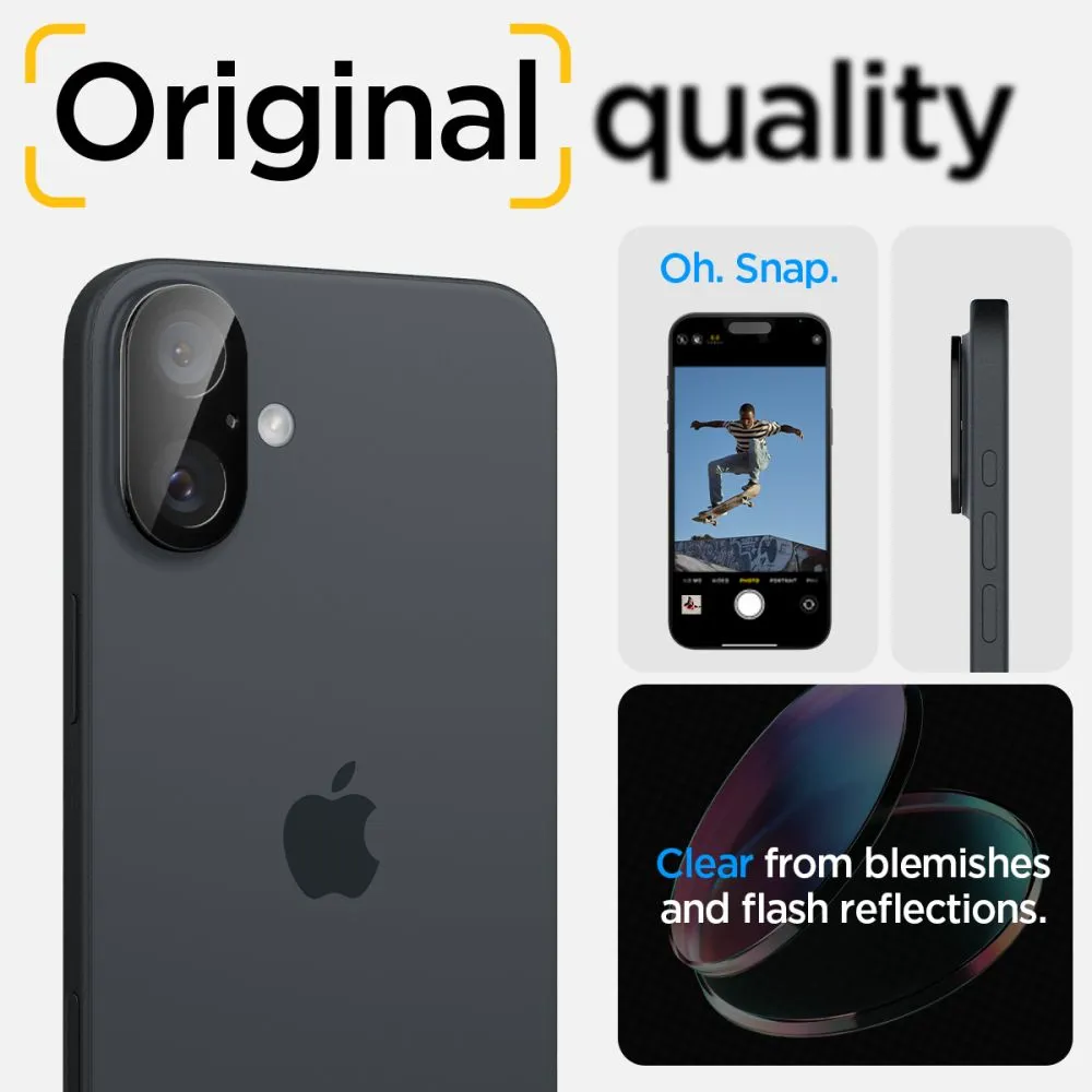 Apple iPhone 16 защитное стекло  SPIGEN OPTIK GLAS.TR CAMERA PROTECTOR 2-PACK