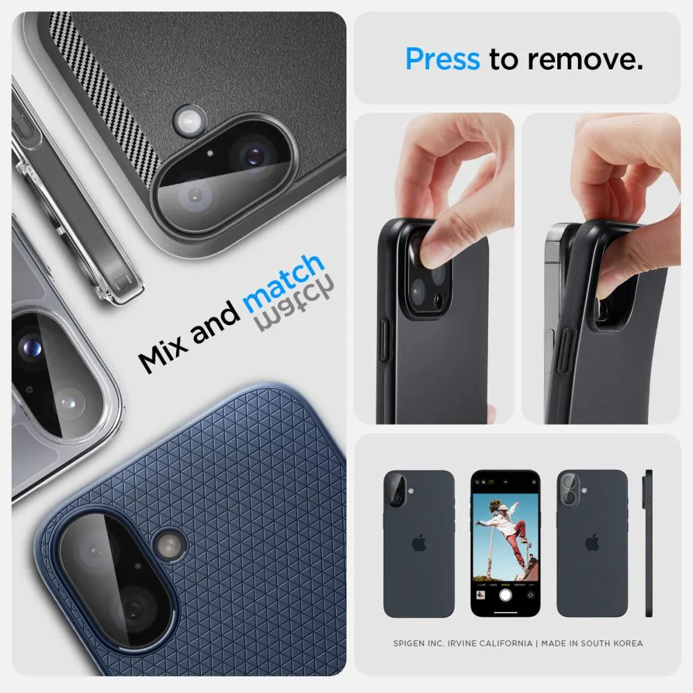 Apple iPhone 16 защитное стекло  SPIGEN OPTIK GLAS.TR CAMERA PROTECTOR 2-PACK