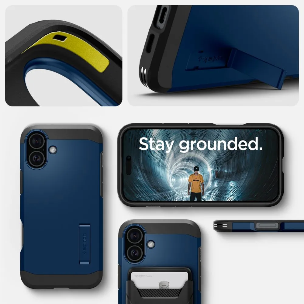 Apple iPhone 16 case blue SPIGEN TOUGH ARMOR MAG MAGSAFE