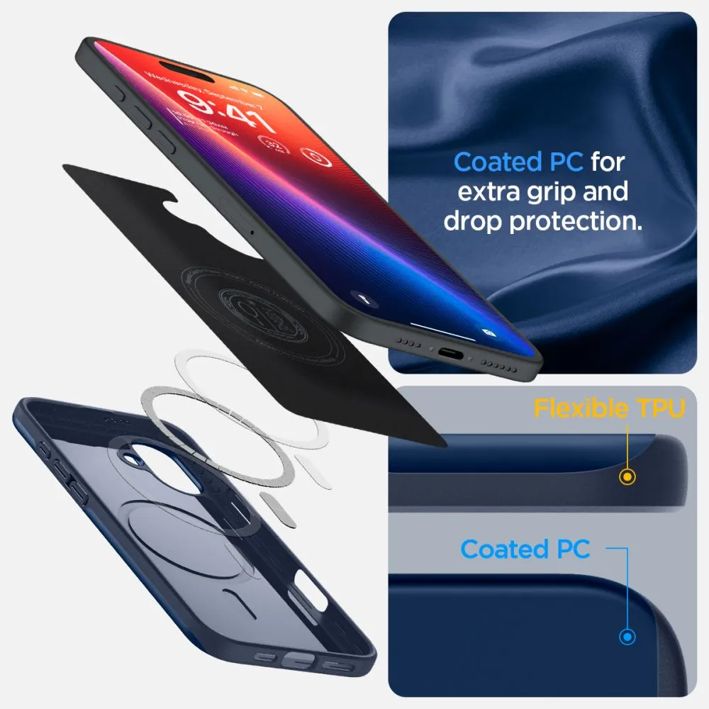 Apple iPhone 16 ümbris sinine SPIGEN THIN FIT MAG MAGSAFE