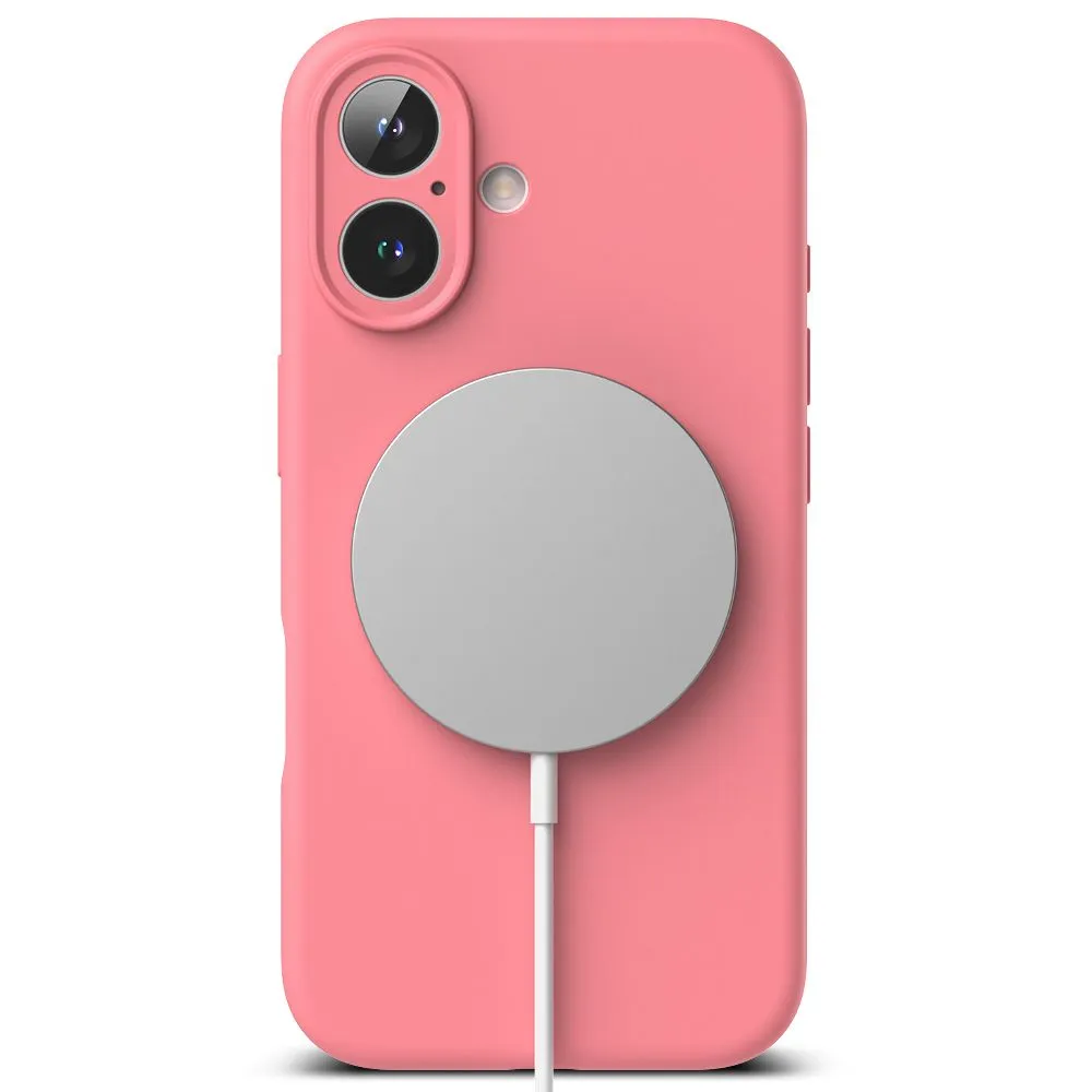 Apple iPhone 16 ümbris roosa RINGKE SILICONE MAGNETIC MAGSAFE