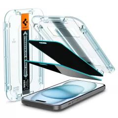 Apple iPhone 16 skärmskydd  SPIGEN GLAS.TR ”EZ FIT” 2-PACK PRIVACY