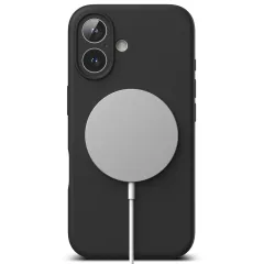 Apple iPhone 16 чехол черный RINGKE SILICONE MAGNETIC MAGSAFE