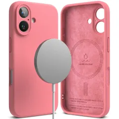 Apple iPhone 16 ümbris roosa RINGKE SILICONE MAGNETIC MAGSAFE