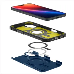 Apple iPhone 16 case blue SPIGEN TOUGH ARMOR MAG MAGSAFE