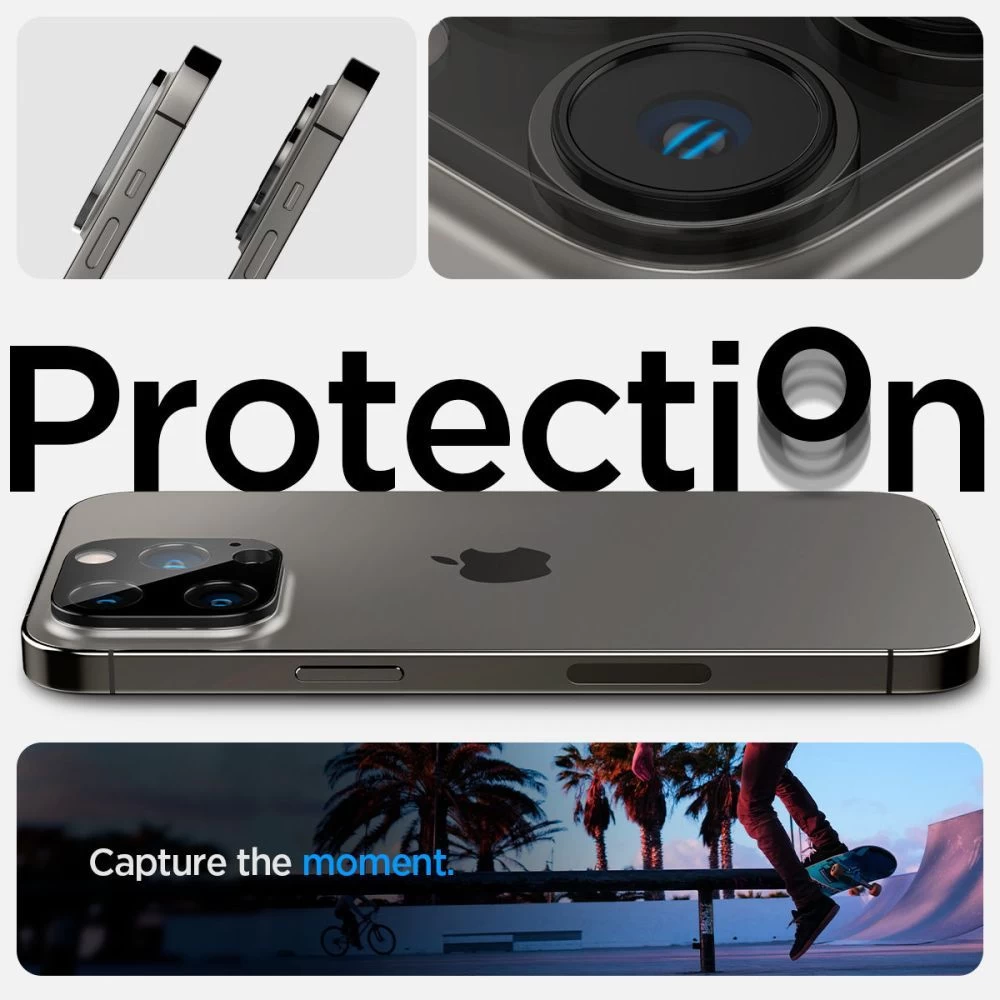 Apple iPhone 16 Pro apsauginis stiklas  SPIGEN OPTIK.TR CAMERA PROTECTOR 2-PACK