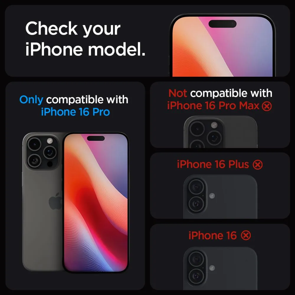 Apple iPhone 16 Pro apsauginis stiklas  SPIGEN GLAS.TR ”EZ FIT” 2-PACK