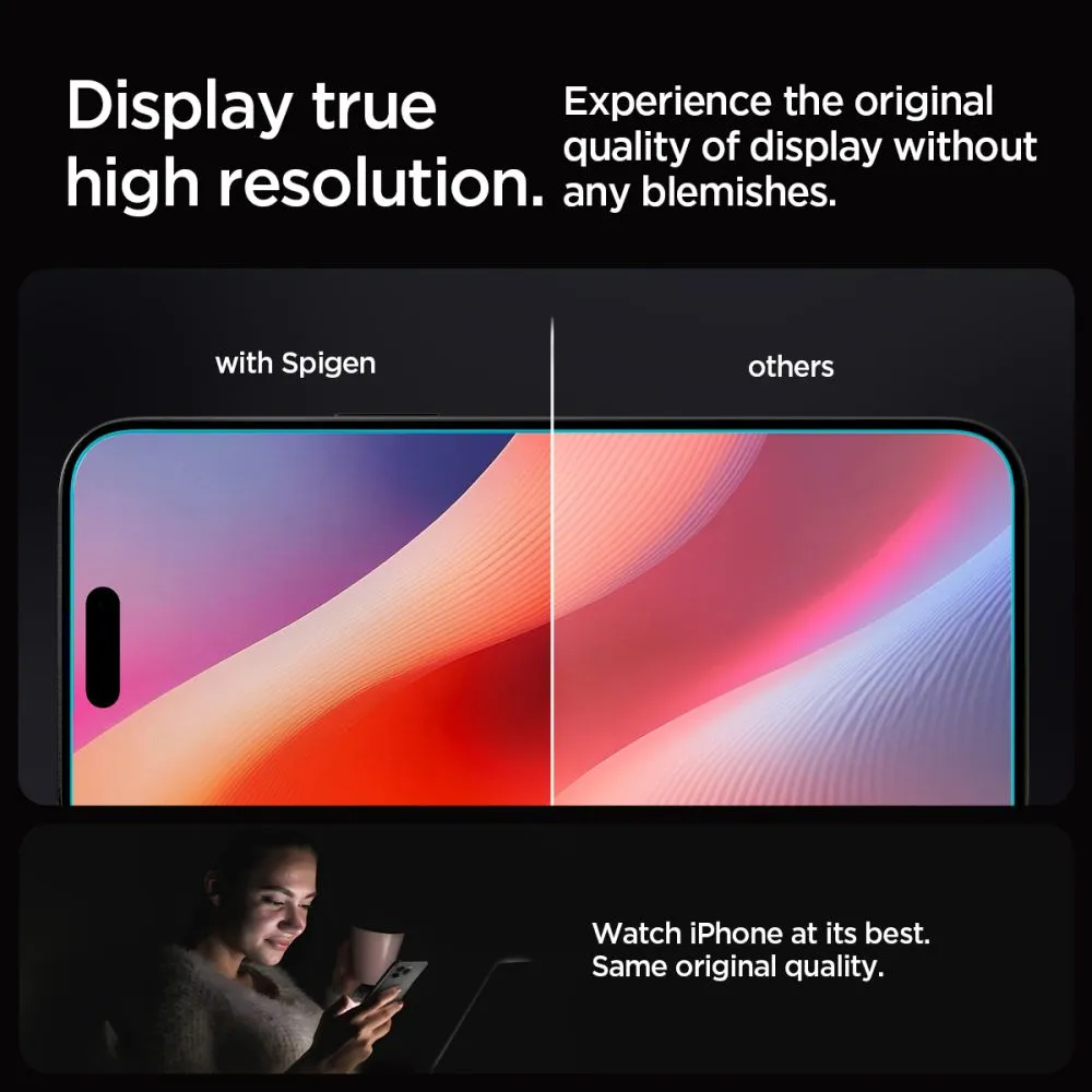 Apple iPhone 16 Pro apsauginis stiklas  SPIGEN GLAS.TR ”EZ FIT” 2-PACK