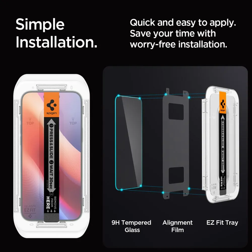 Apple iPhone 16 Pro apsauginis stiklas  SPIGEN GLAS.TR ”EZ FIT” 2-PACK