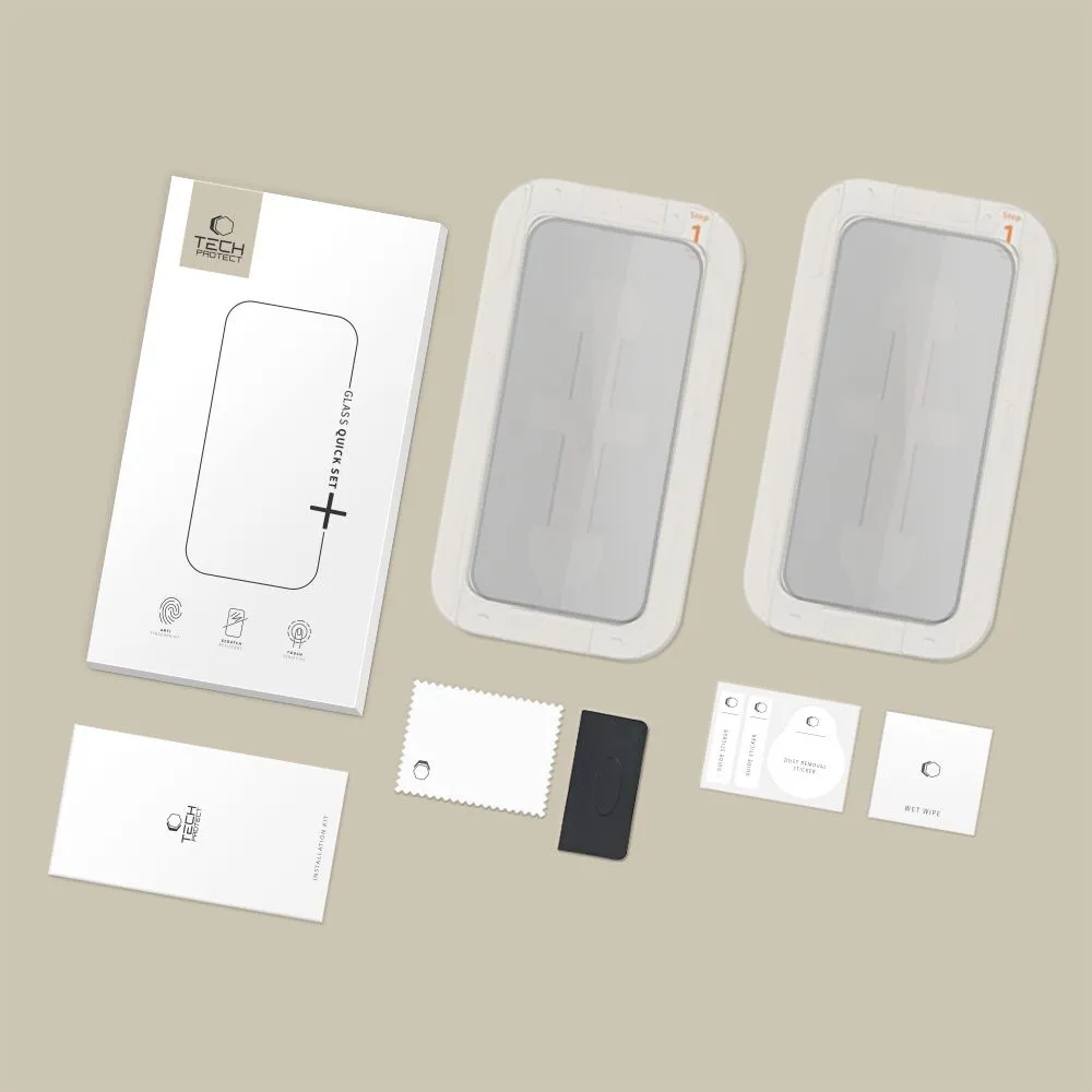 Apple iPhone 16 Pro Tempered glass  TECH-PROTECT QUICK SET SPY+ PRIVACY 2-PACK