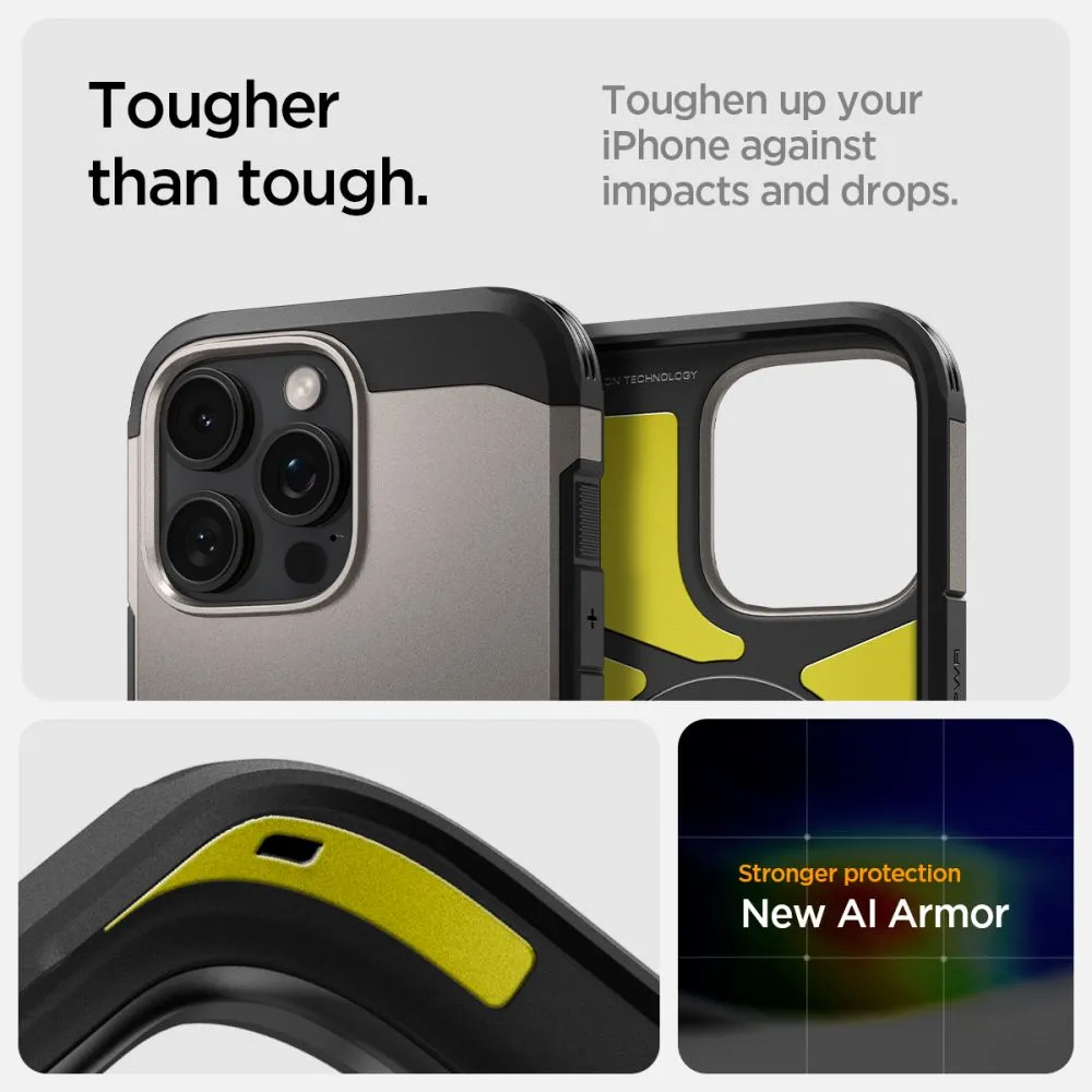 Apple iPhone 16 Pro dėklas  SPIGEN TOUGH ARMOR MAG MAGSAFE