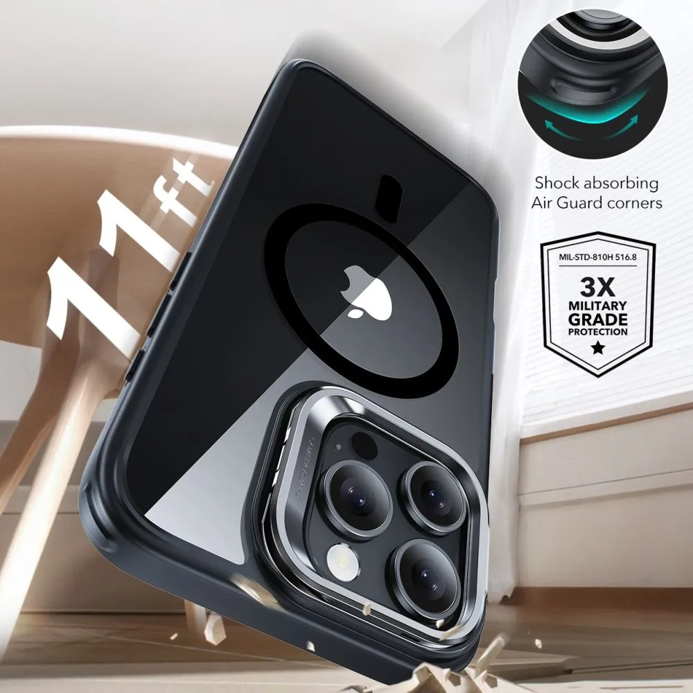 Apple iPhone 16 Pro dėklas  ESR CLASSIC HYBRID KICKSTAND HALOLOCK MAGSAFE & TEMPERED GLASS