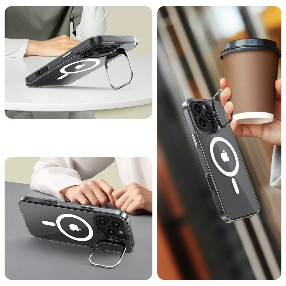 Apple iPhone 16 Pro dėklas skaidrus TECH-PROTECT MAGSTAND MAGSAFE