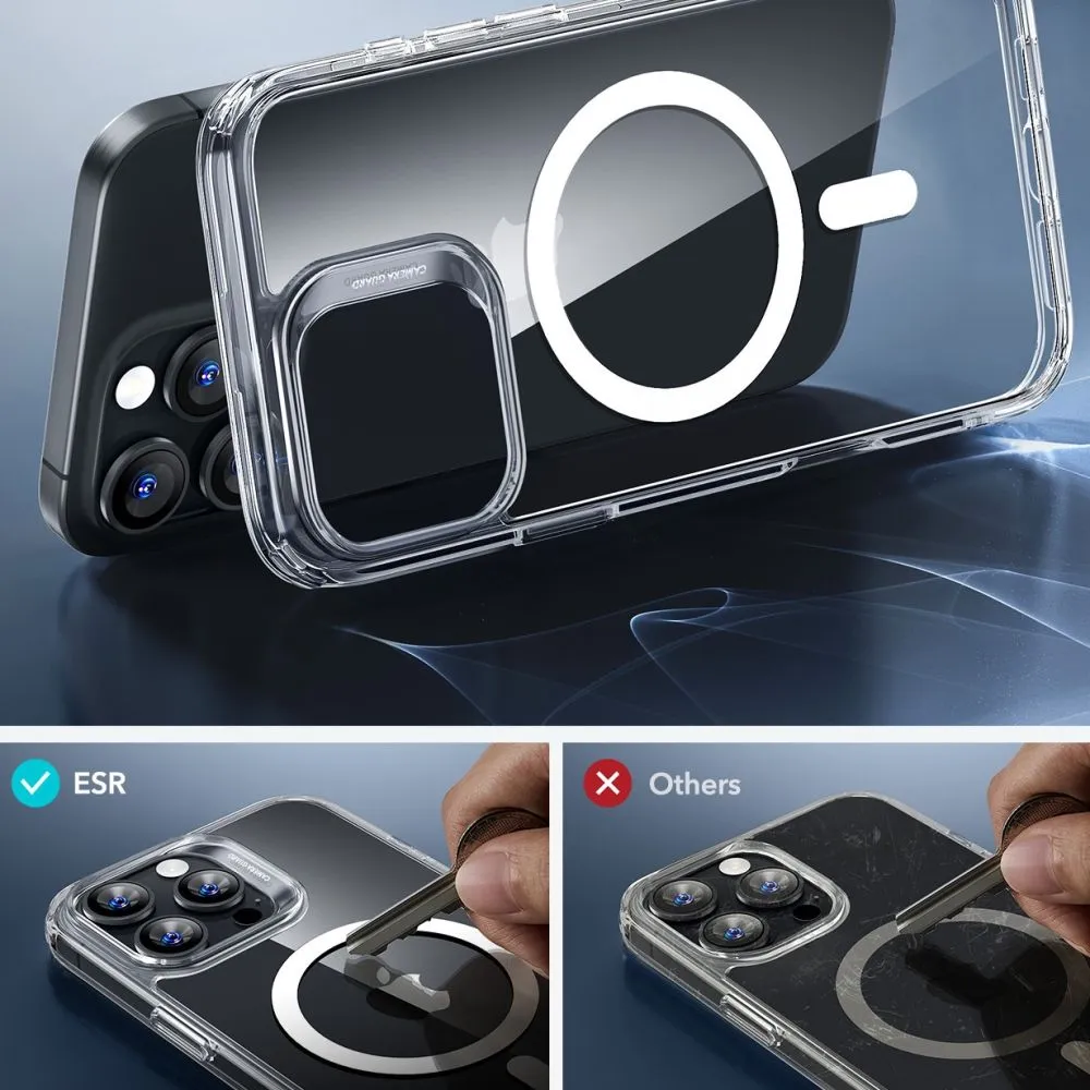 Apple iPhone 16 Pro dėklas skaidrus ESR CLASSIC HYBRID HALOLOCK MAGSAFE & TEMPERED GLASS