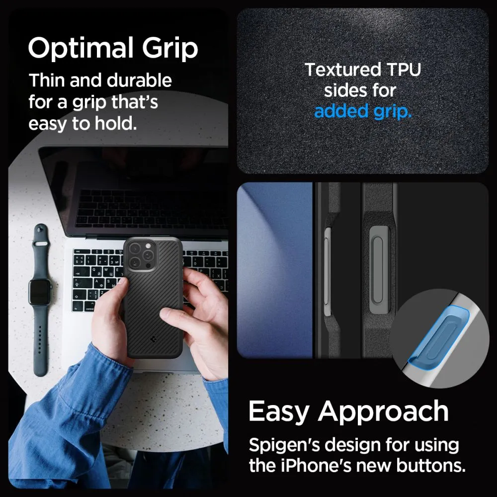 Apple iPhone 16 Pro dėklas Juoda SPIGEN CORE ARMOR