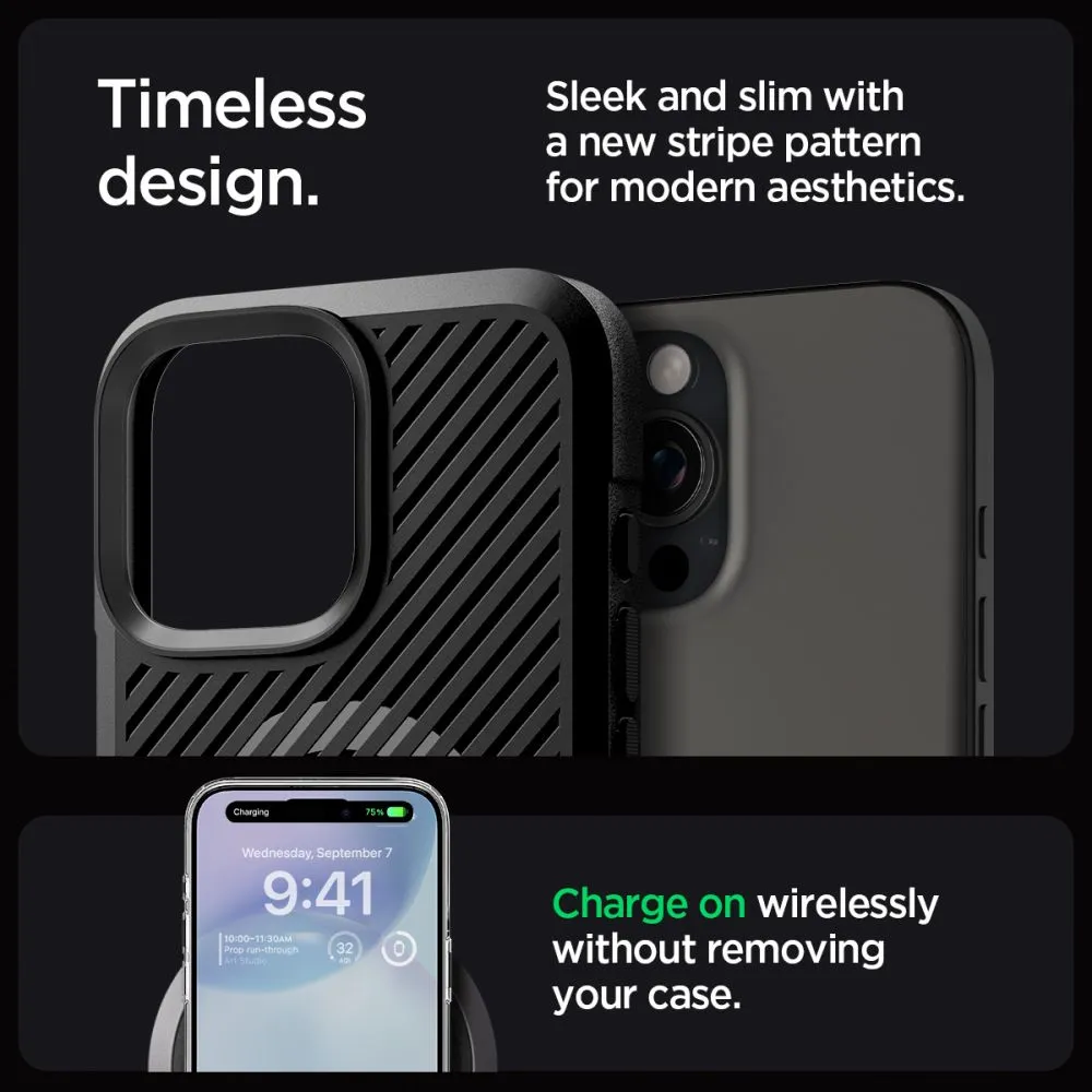 Apple iPhone 16 Pro dėklas Juoda SPIGEN CORE ARMOR MAG MAGSAFE